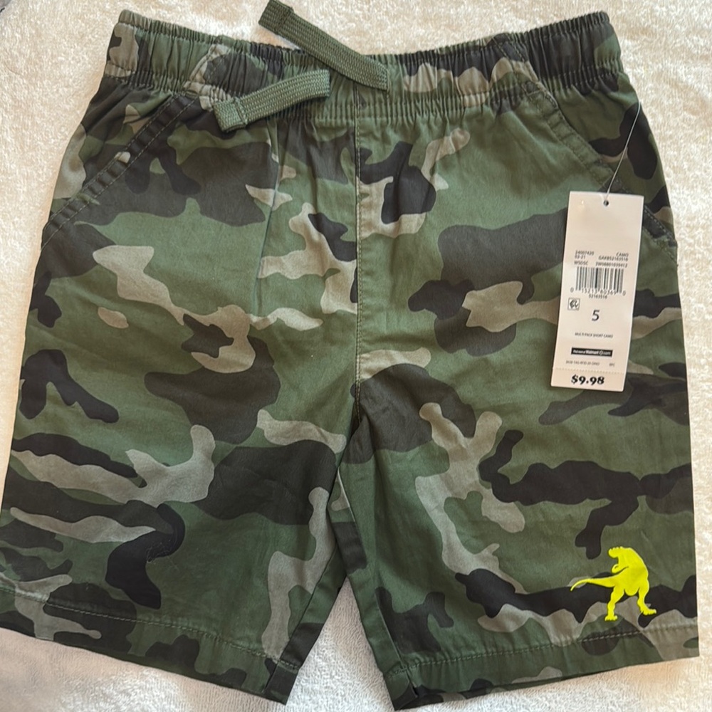Garanimals Green Camouflage Shorts with Elastic Waistband